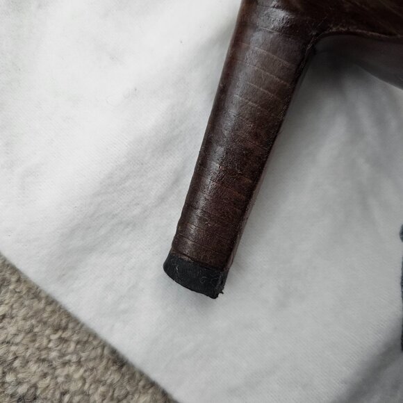 Prada VINTAGE Ankle Strap Heels Sandals Color Giunco Size EU 35.5 - Picture 12 of 16